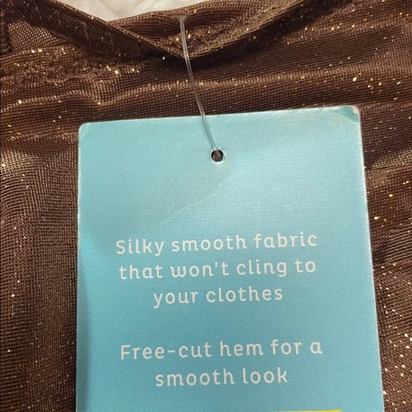 Assets By SPANX Sheer Smoothing Mid Thigh Short Foiled Chocolate Glow Small NWT - Picture 5 of 6